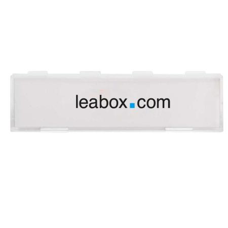 Leabox Kunststoff Namensschildabdeckung 60x15mm