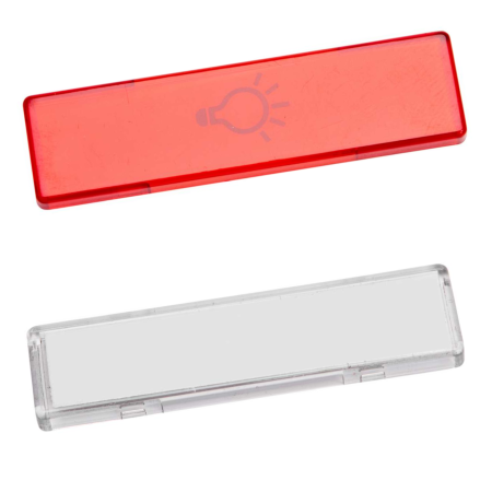 Leabox Abdeckung für Klingel- oder Lichtaster in rot oder glasklar