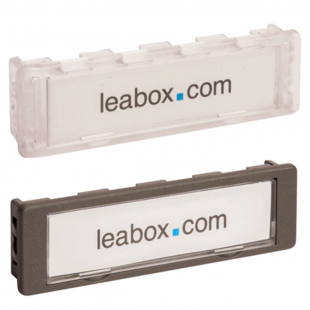 Leabox Kunststoff Namensschild 75x22mm