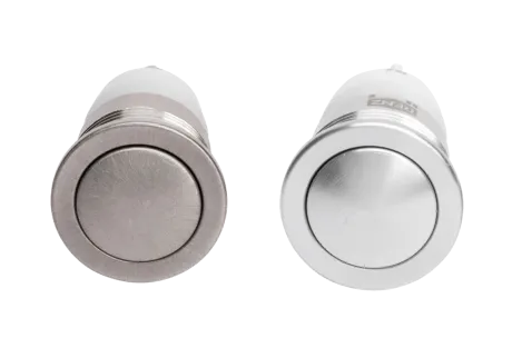 Leabox Klingelknopf ALU oder Edelstahl Ø 21 mm - Frontansicht