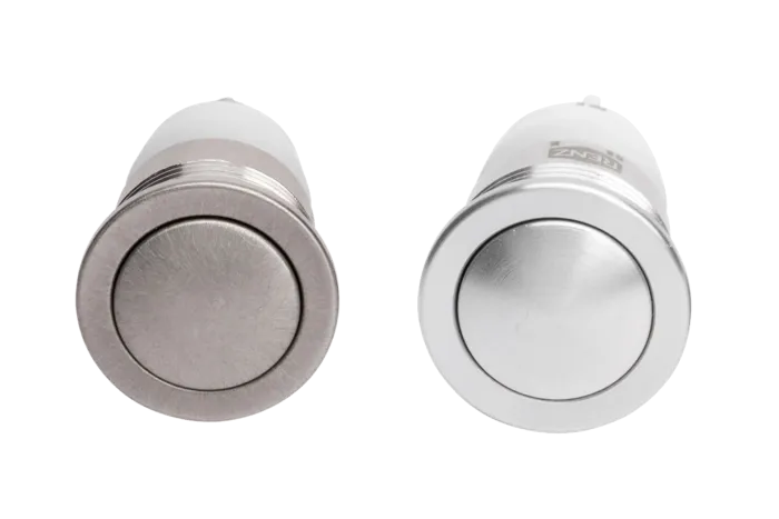 Leabox Klingelknopf ALU oder Edelstahl Ø 21 mm - Frontansicht